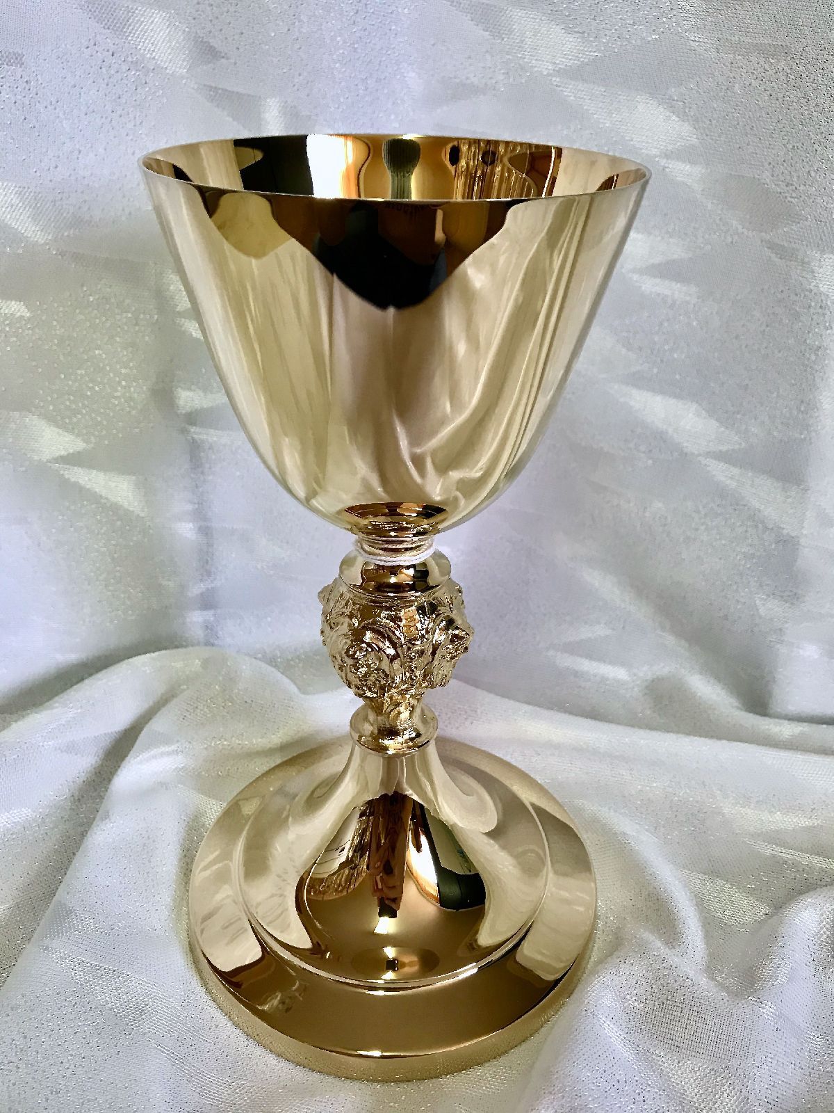 Kielich mszalny, Serce Pana Jezusa, złocony - 21 cm (23D) - KIELICHY MSZALNE - Nowość