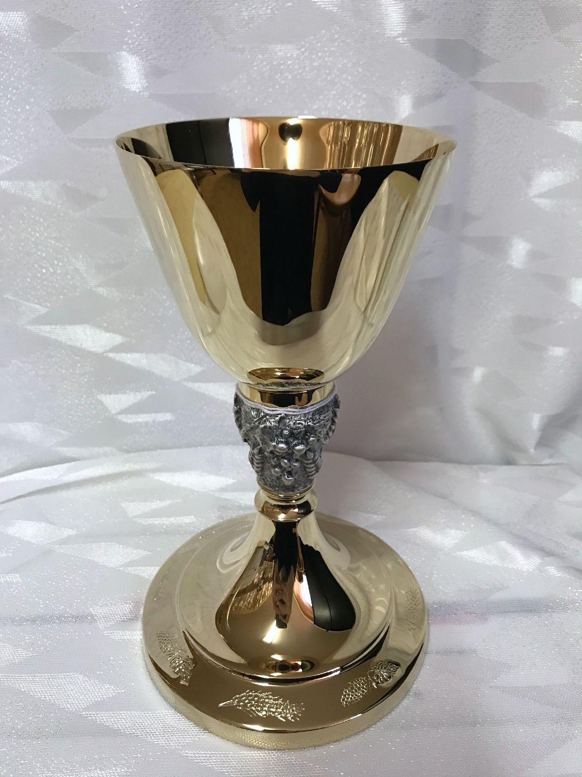 Kielich mszalny, pozłacany, nodus kłosy,odlew - 20 cm (25D) - KIELICHY MSZALNE - Nowość