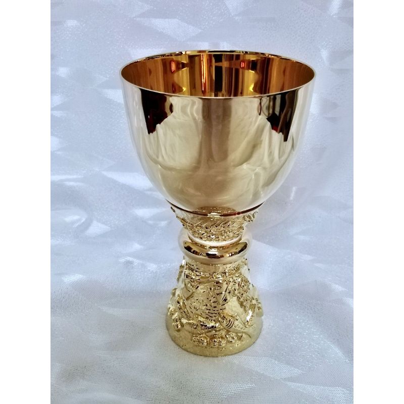 Kielich mszalny, pozłacany, ryby - 17 cm (30D) - KIELICHY MSZALNE - Kielich mszalny, pozłacany, ryby - 17 cm (30D)