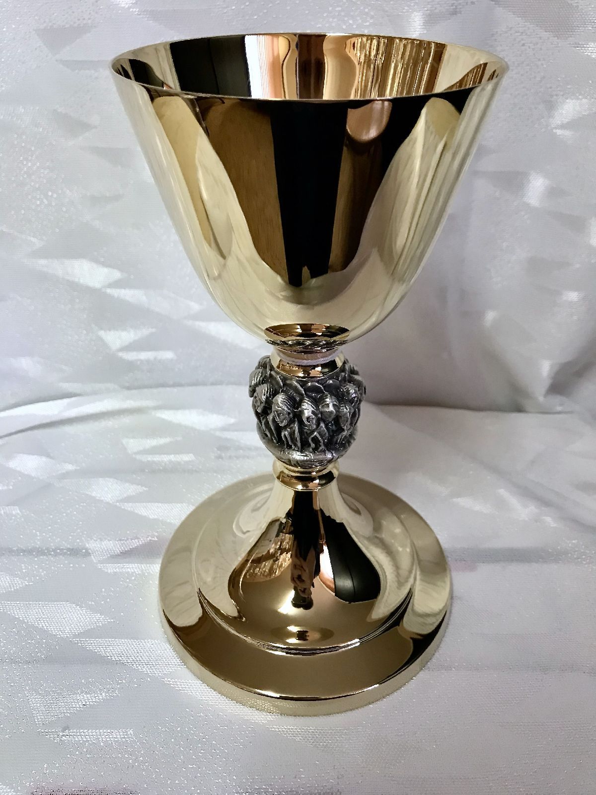 Kielich mszalny, pozłacany, Ostatnia wieczerza - 21 cm (32D) - KIELICHY MSZALNE - Nowość