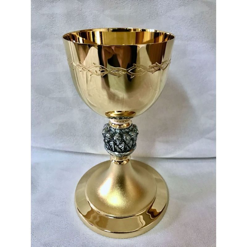 Kielich mszalny, pozłacany, Ostatnia wieczerza - 20 cm (37D) - KIELICHY MSZALNE - Kielich mszalny, pozłacany, Ostatnia wieczerza - 20 cm (37D)