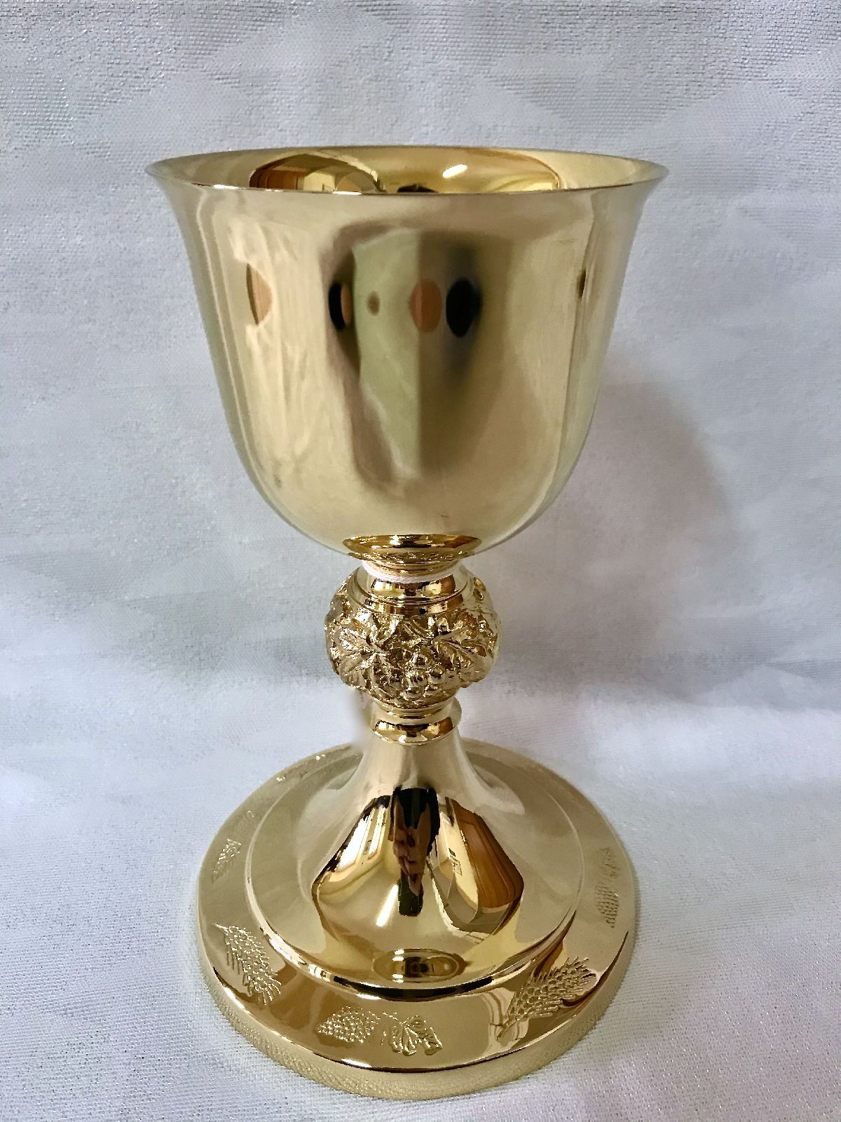 Kielich mszalny, pozłacany, winogrona - 20 cm (38D) - KIELICHY MSZALNE - Nowość