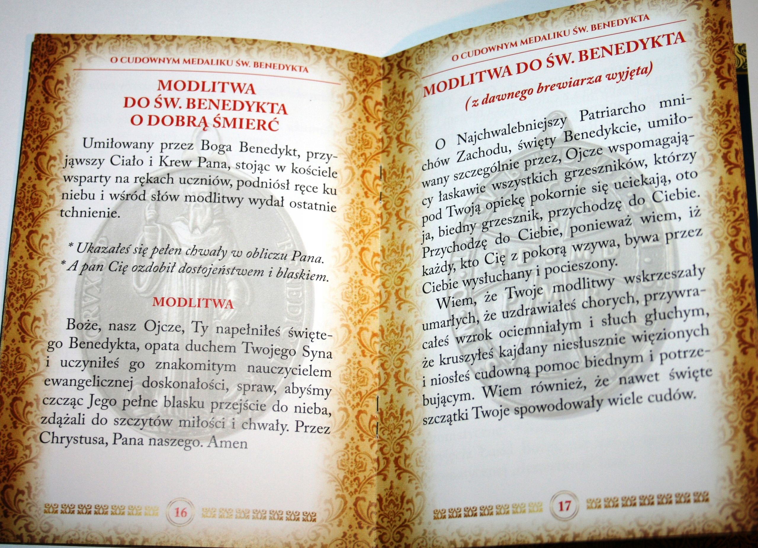 Modlitewnik O cudownym medaliku św. Benedykta + medalik - MODLITEWNIKI - zdjęcie 2 - Modlitewnik O cudownym medaliku św. Benedykta + medalik