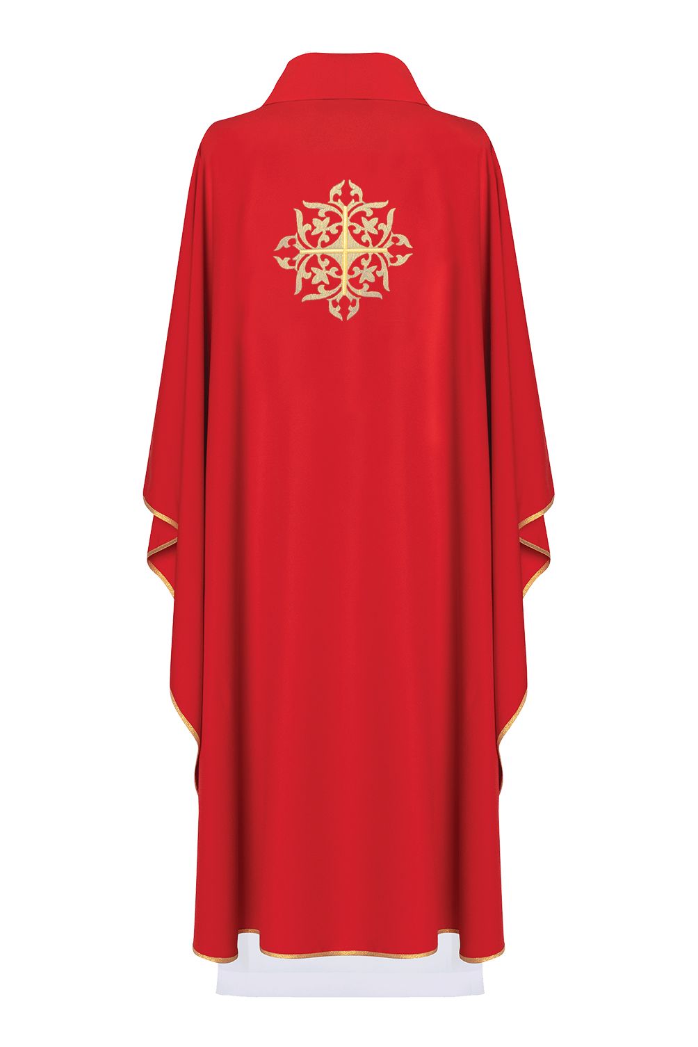 Ornat haftowany krzyż - czerwony (H187) - Ornaty czerwone - zdjęcie 2 - Ornat haftowany krzyż - czerwony (H187)