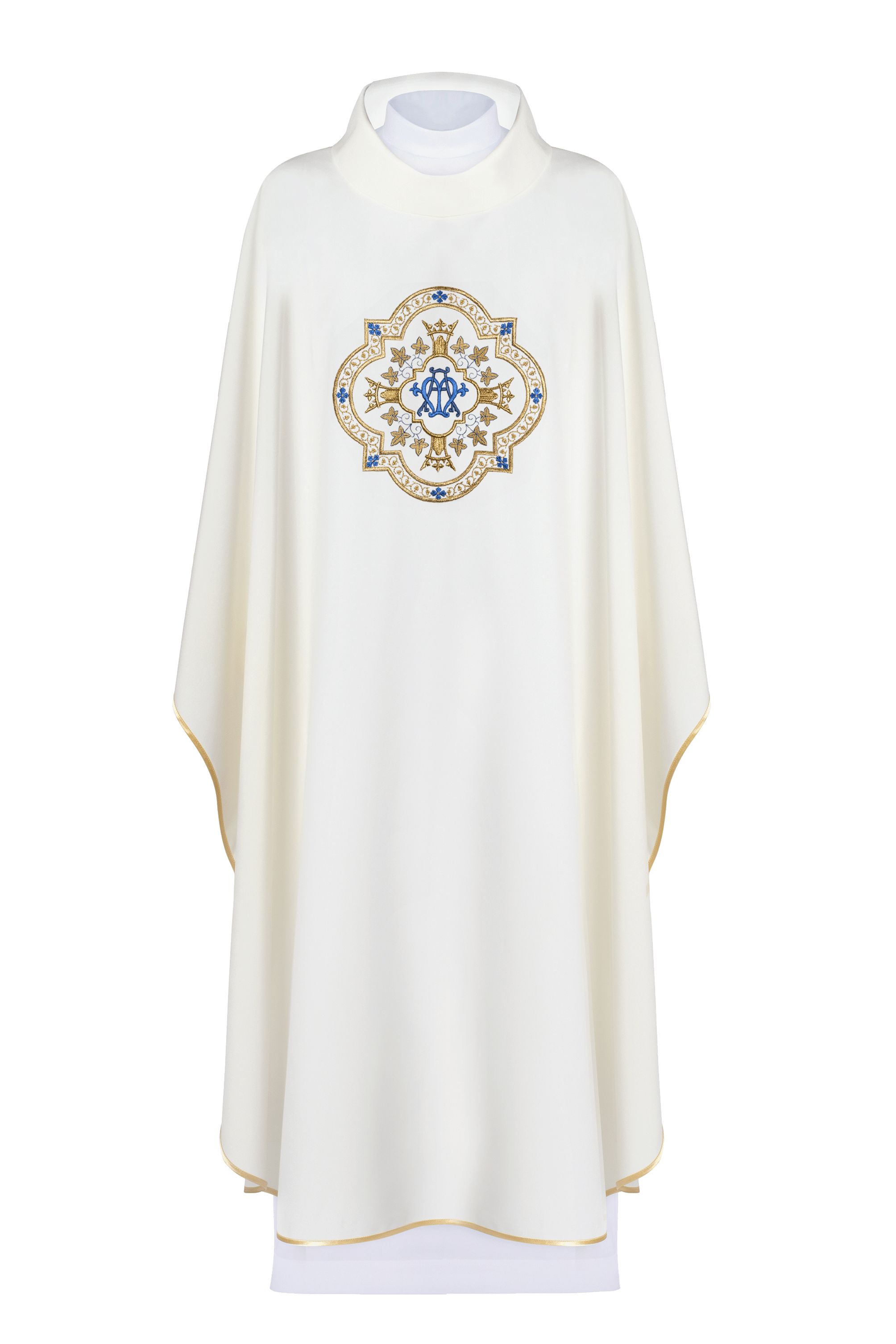 Ornat haftowany maryjny - ecru (H191) - Ornaty Maryjne - Nowość