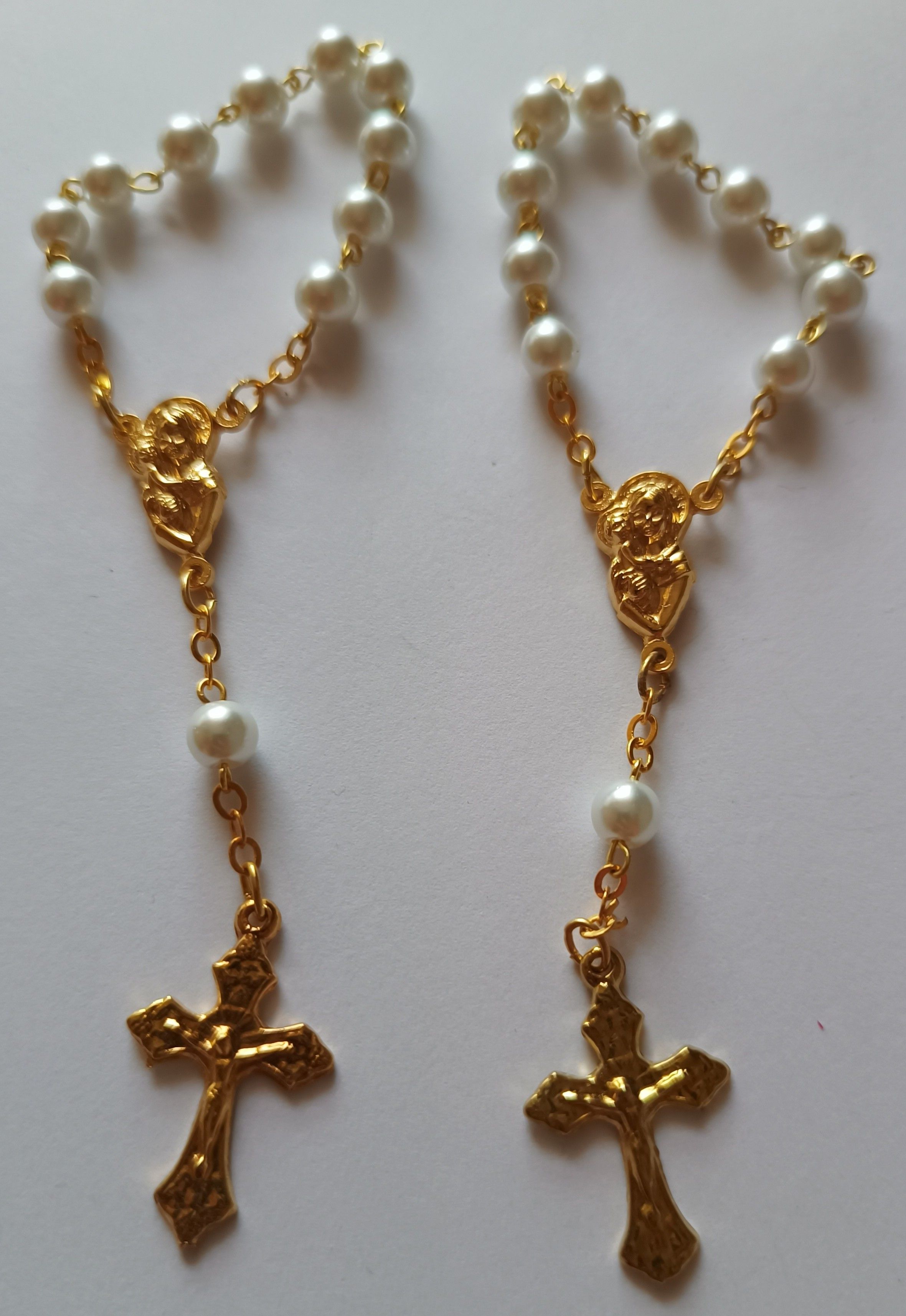 Dziesiątka różańca - perełka, złoty - RÓŻAŃCE, KORONKI, TAJEMNICE RÓŻAŃCOWE - Nowość