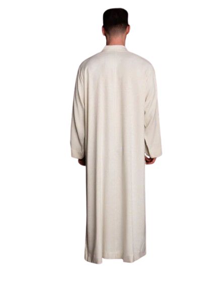 Alba kapłańska ecru, lniana, naturalny splot - LEN (H7) - KOMŻE I ALBY  KAPŁAŃSKIE - zdjęcie 4 - Alba kapłańska ecru, lniana, naturalny splot - LEN (H7)