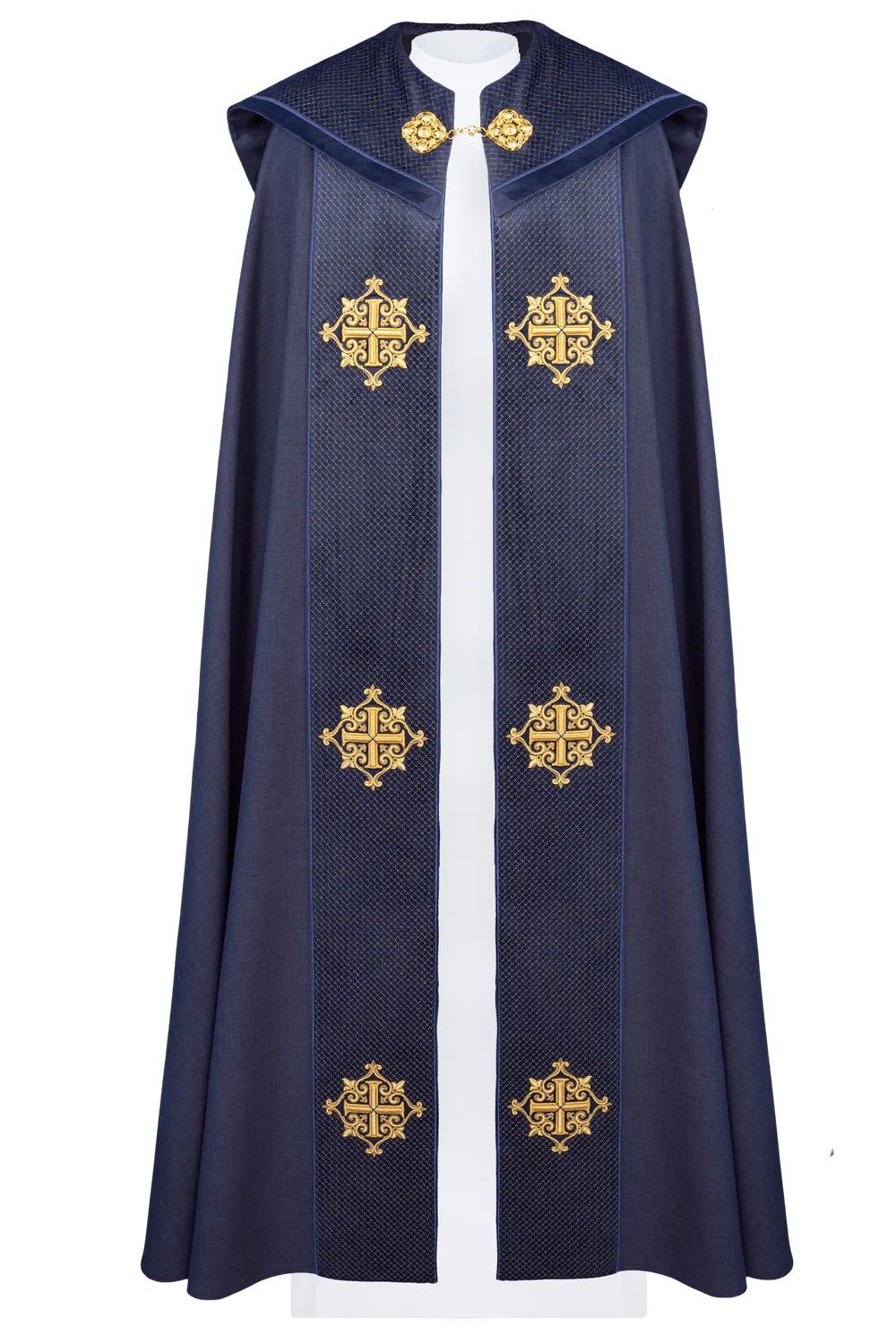 Kapa liturgiczna fioletowa, haftowana, aksamitny fioletowy pas (31H) - KAPY LITURGICZNE - zdjęcie 4 - Kapa liturgiczna fioletowa, haftowana, aksamitny fioletowy pas (31H)