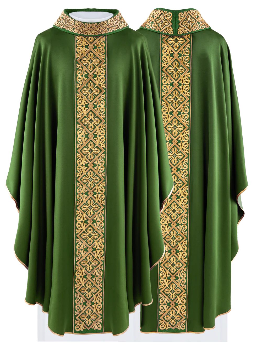 Ornat haftowany zielony, krzyże (H203) - Ornaty zielone - Nowość