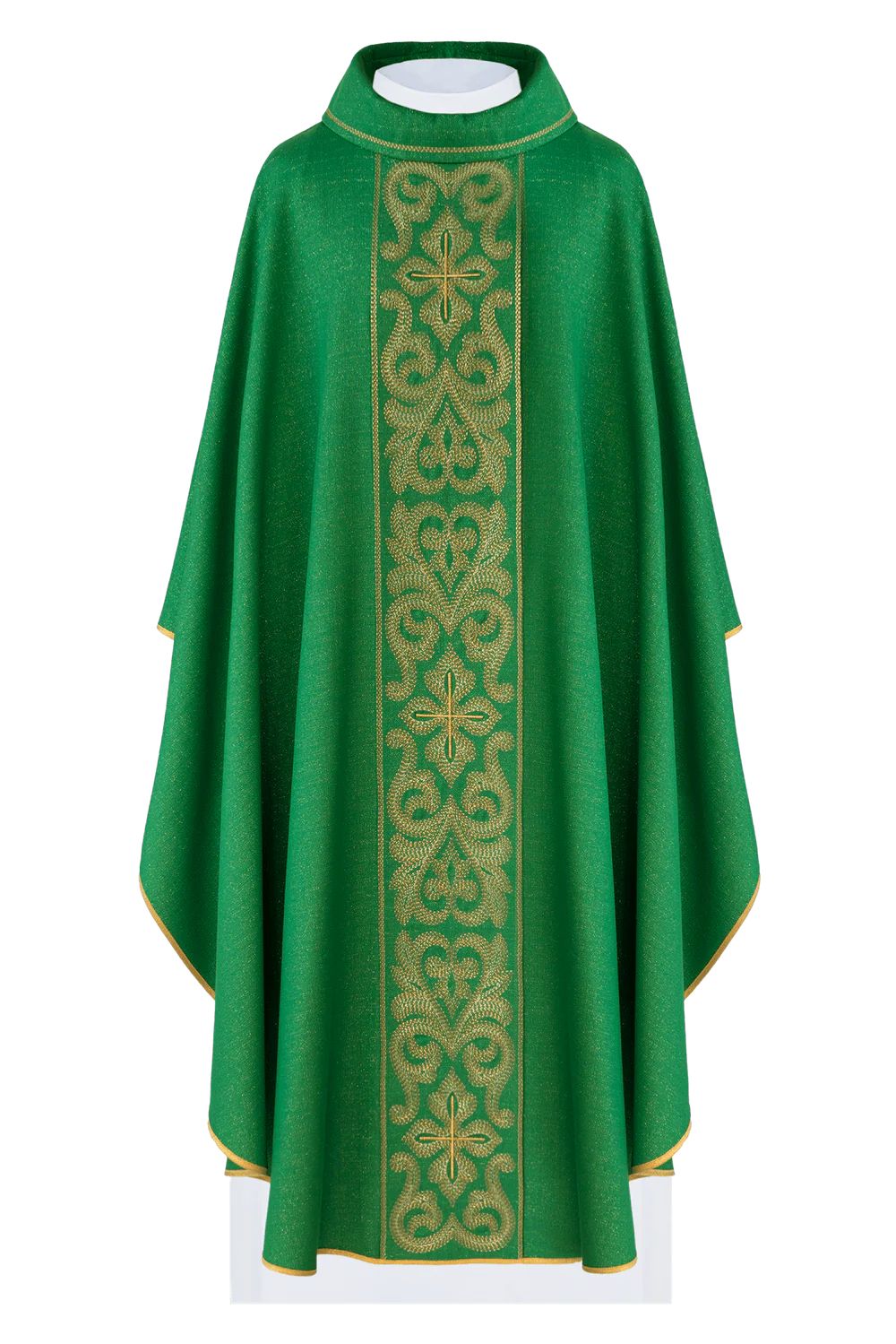 Ornat haftowany zielony, krzyże (H206) - Ornaty zielone - Nowość