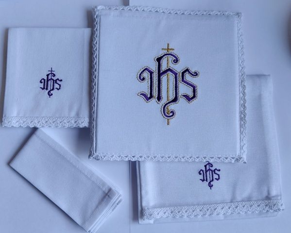 Bielizna kielichowa fioletowy IHS- 100 bawełna - BIELIZNA KIELICHOWA - Nowość