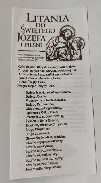 Litania do Św. Józefa i pieśni - folder 1 szt - Folder religijny - Nowość