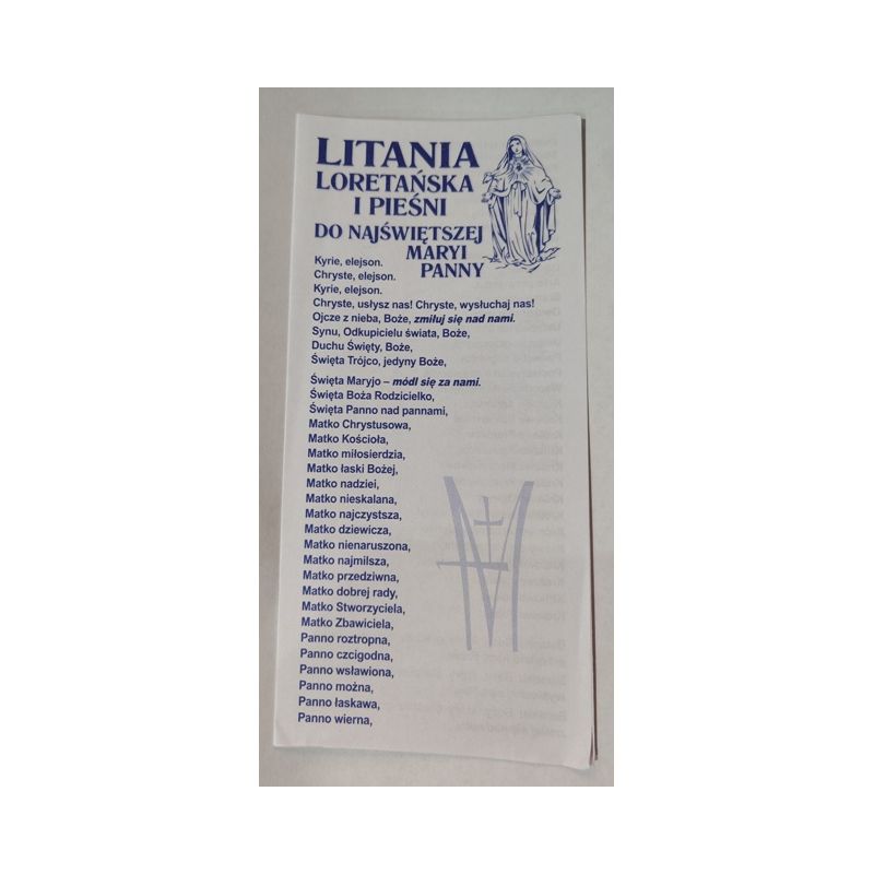 Litania Loretańska i pieśni do NMP - folder 1 szt - Folder religijny - Litania Loretańska i pieśni do NMP - folder 1 szt