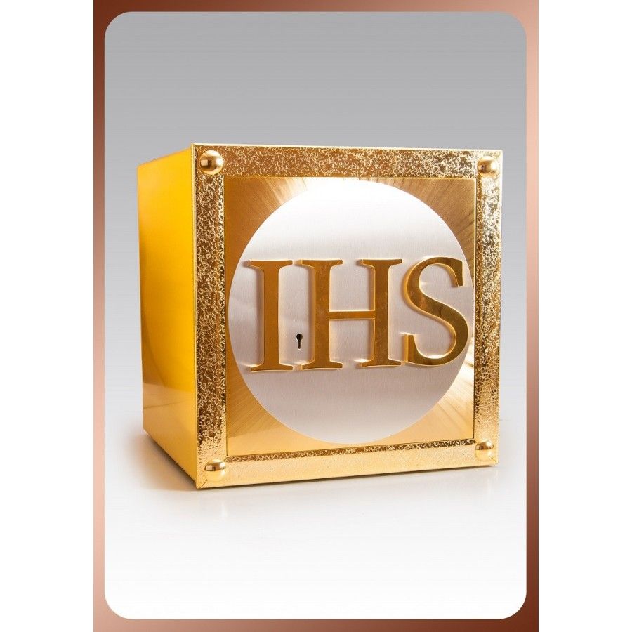 Tabernakulum mosiężne IHS (56) - TABERNAKULA - Nowość