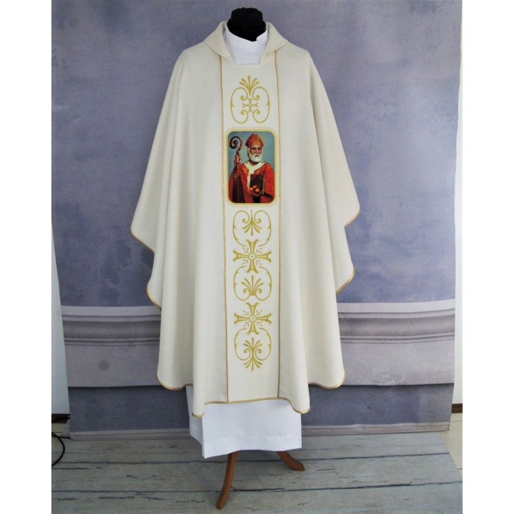 Ornat z nadrukiem Święty Mikołaj - Ornaty z wizerunkiem świętych - zdjęcie 2 - Ornat z nadrukiem Święty Mikołaj