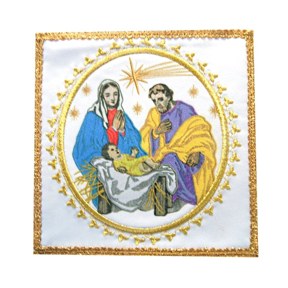 Palka Boże Narodzenie - haftowana - kolor biały, srebrny - Nowość