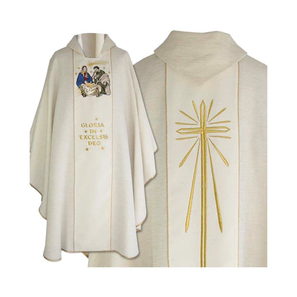 Ornat haftowany - Boże Narodzenie, tkanina brokat (4) - Ornaty haftowane - Nowość