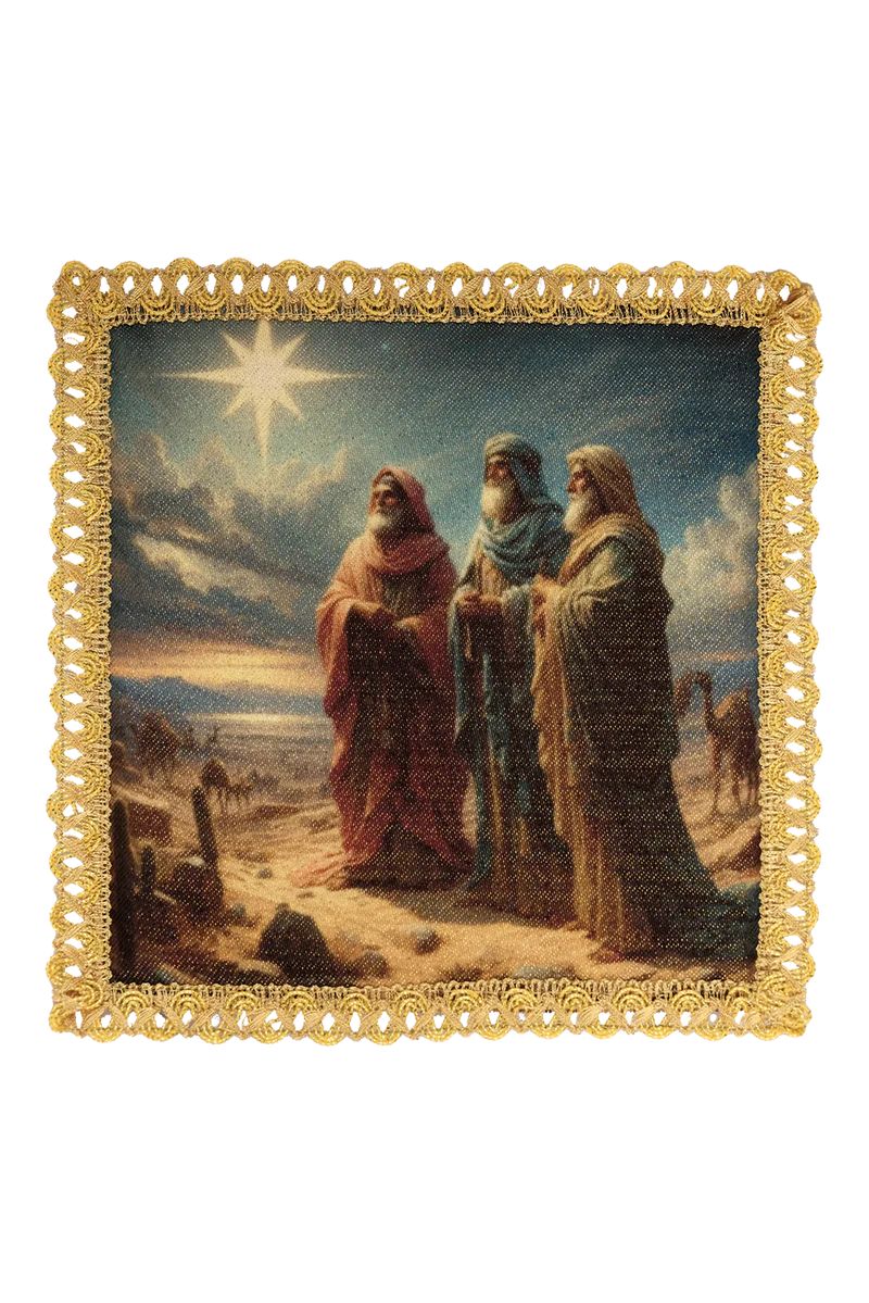 Bielizna kielichowa z wizerunkiem Trzech Mędrców (126H) - bawełna poliester - zdjęcie 3 - Bielizna kielichowa z wizerunkiem Trzech Mędrców (126H)