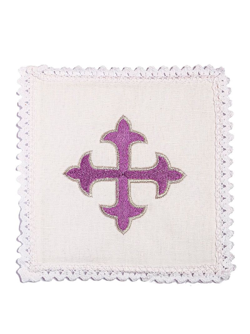 Bielizna kielichowa, lniana, haft krzyża (101H) - Zestawy lniane - zdjęcie 2 - Bielizna kielichowa, lniana, haft krzyża (101H)