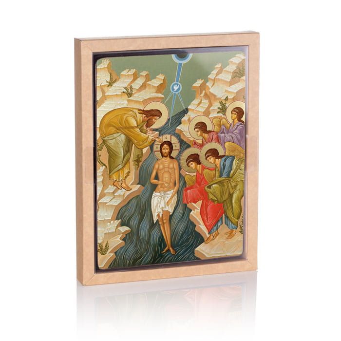 Ikona Święty Jan Chrzciciel i Jezus Chrystus - Chrzest Pański (1) - Jezus Chrystus - zdjęcie 2 - Ikona Święty Jan Chrzciciel i Jezus Chrystus - Chrzest Pański (1)