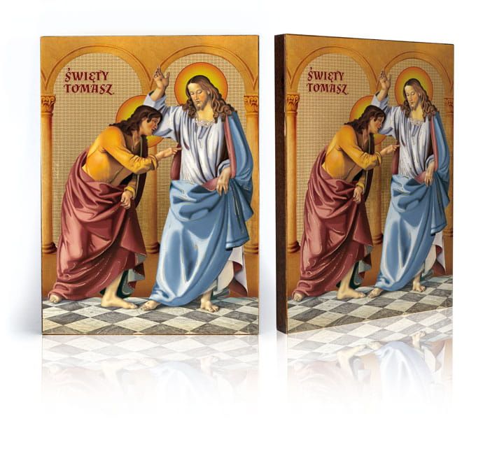 Ikona religijna Święty Tomasz i Jezus Chrystus - Jezus Chrystus - Nowość