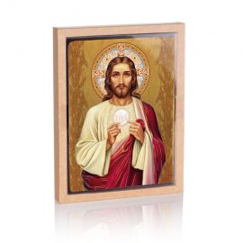 Ikona religijna Jezus Chrystus z Hostią (2) - Jezus Chrystus - zdjęcie 2 - Ikona religijna Jezus Chrystus z Hostią (2)