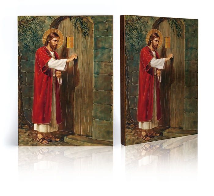 Ikona religijna Jezus pukający do drzwi - Jezus Chrystus - Nowość