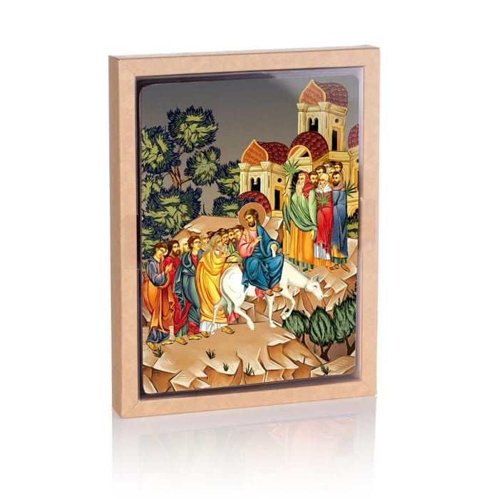 Ikona religijna Niedziela palmowa, Wjazd Jezusa do Jerozolimy - Jezus Chrystus - zdjęcie 2 - Ikona religijna Niedziela palmowa, Wjazd Jezusa do Jerozolimy