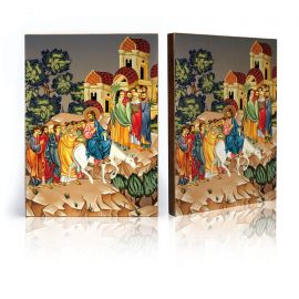 Ikona religijna Niedziela palmowa, Wjazd Jezusa do Jerozolimy - Jezus Chrystus