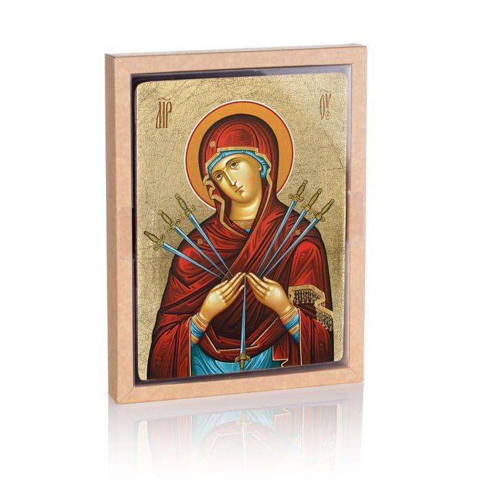 Ikona religijna Siedem Boleści Matki Bożej - Matka Boża - zdjęcie 2 - Ikona religijna Siedem Boleści Matki Bożej