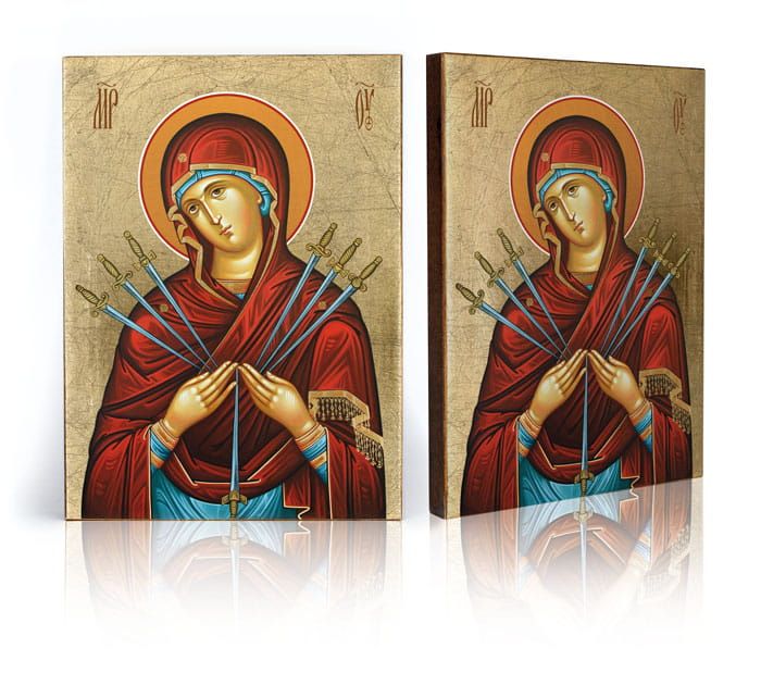 Ikona religijna Siedem Boleści Matki Bożej - Matka Boża - Nowość