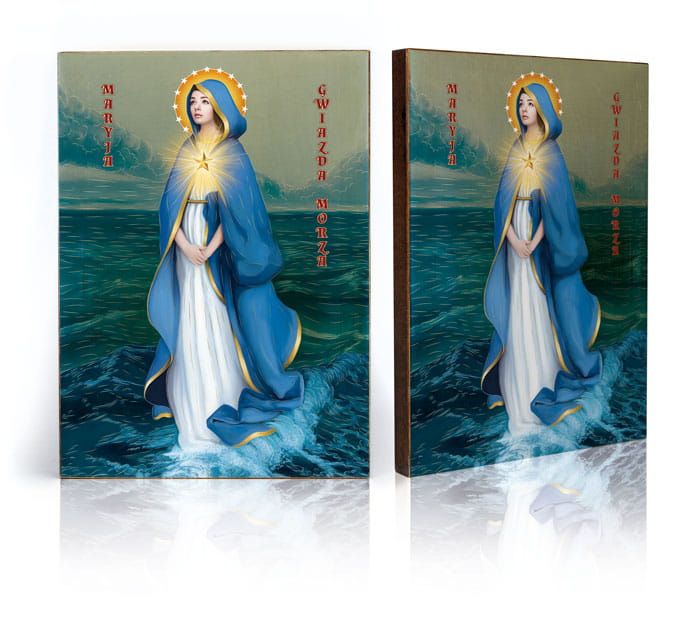 Ikona religijna Maryja Gwiazda Morza - STELLA-MARIS - Matka Boża - Nowość