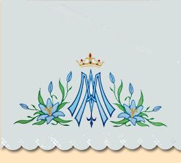 Obrus ołtarzowy haft maryjny (AS233) - OBRUSY OŁTARZOWE - Nowość