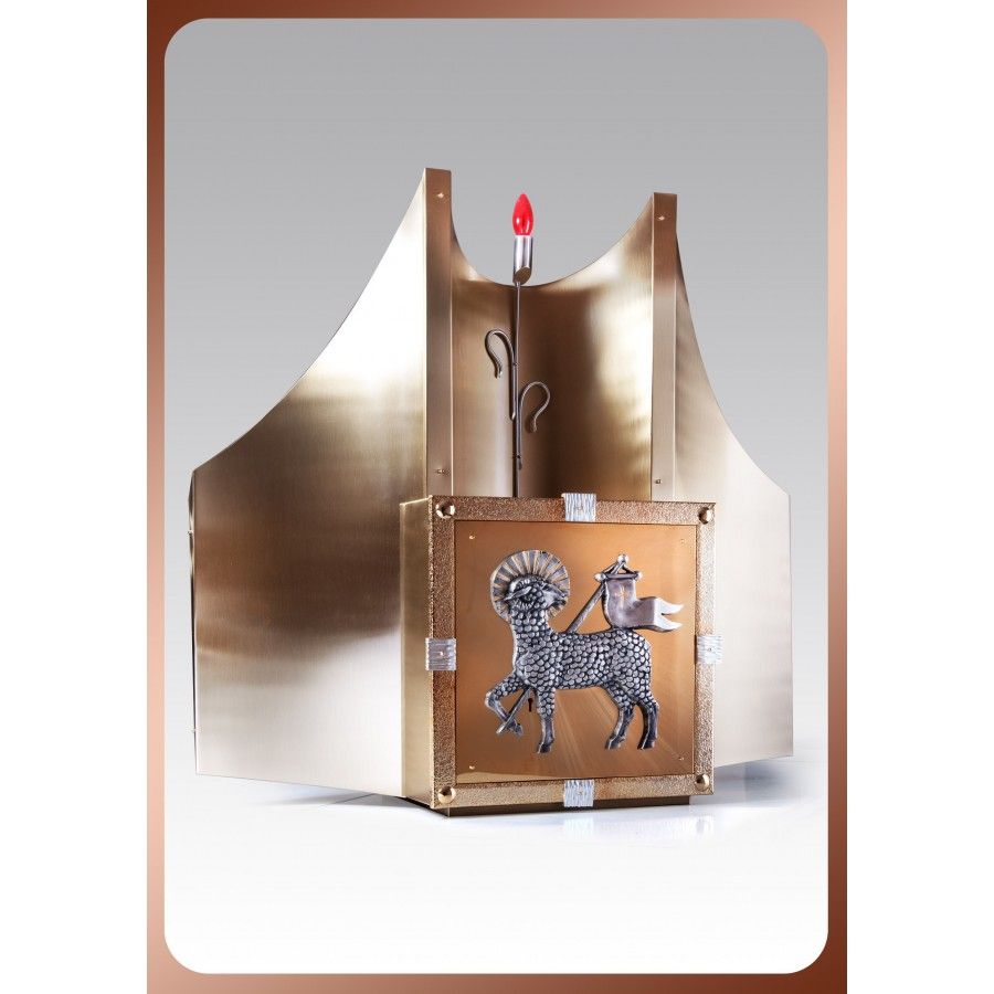 Tabernakulum mosiężne z obudową ołtarza (49) - TABERNAKULA - Nowość