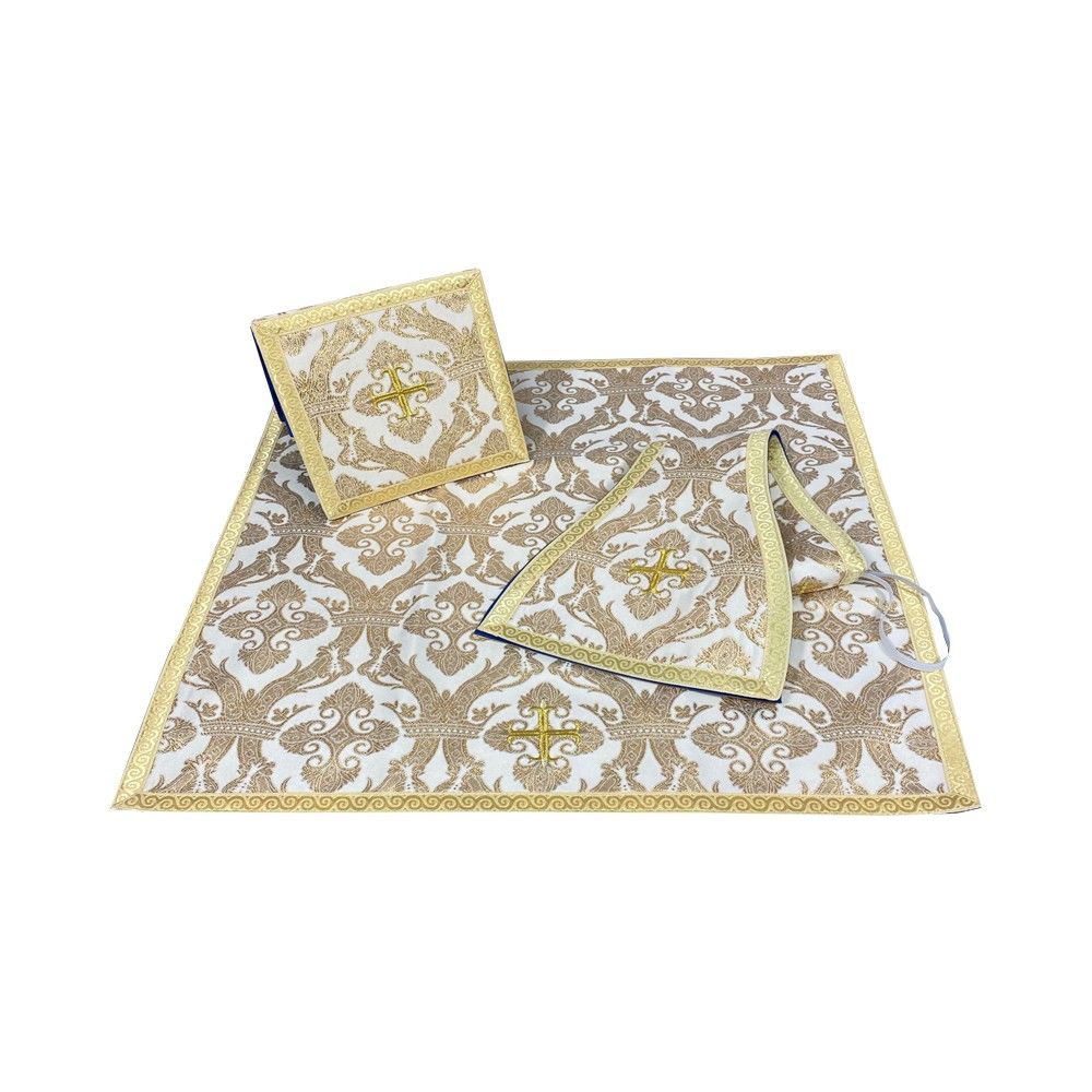 Ornat Rzymski z Manipularzem, Bursą i Welonem na kielich (14) - ORNATY NA WIELKI POST - zdjęcie 2 - Ornat Rzymski z Manipularzem, Bursą i Welonem na kielich (14)