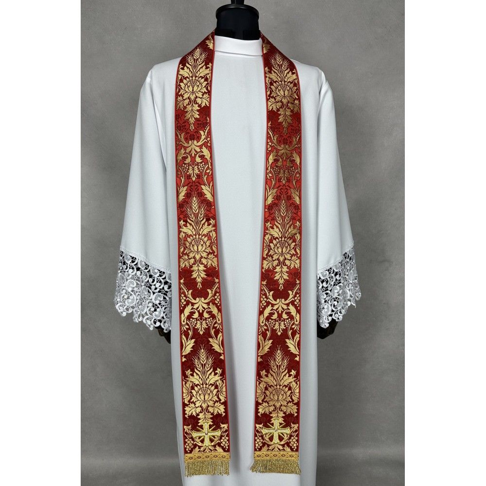 Ornat semi gotycki DUCH ŚWIĘTY + stuła, bursa, manipularz, welon na kielich (10K) - Ornaty haftowane - zdjęcie 3 - Ornat semi gotycki DUCH ŚWIĘTY + stuła, bursa, manipularz, welon na kielich (10K)