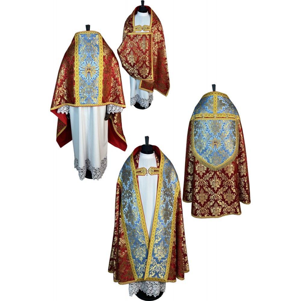 Zestaw kapa rzymska + welon liturgiczny (13K) - KAPY LITURGICZNE - Nowość