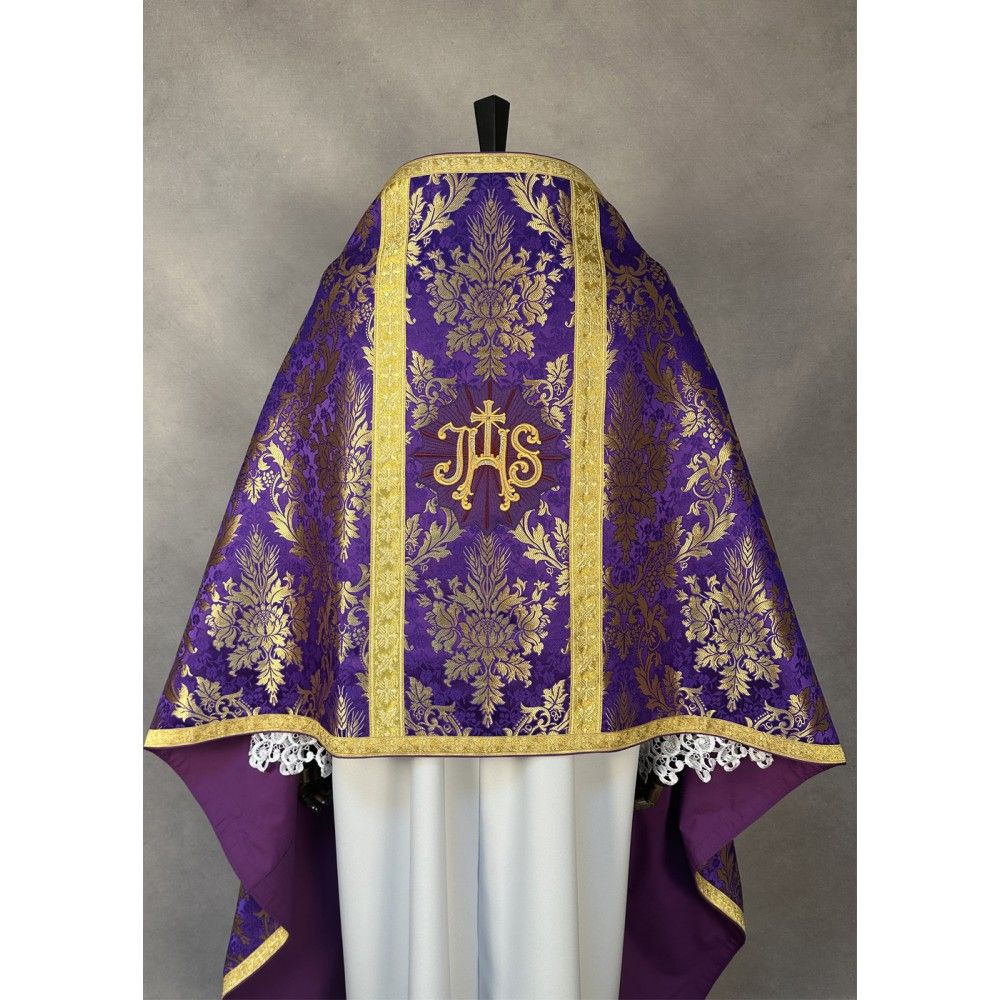 Zestaw kapa rzymska + welon liturgiczny (14K) - WELONY - zdjęcie 5 - Zestaw kapa rzymska + welon liturgiczny (14K)