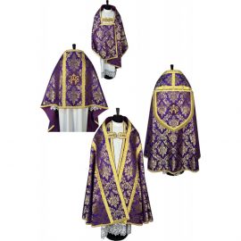Zestaw kapa rzymska + welon liturgiczny (14K) - WELONY