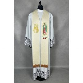 Stuła haftowana Matka Boska z Guadalupe (17K) - Z POSTACIAMI - zdjęcie 3 - Stuła haftowana Matka Boska z Guadalupe (17K)