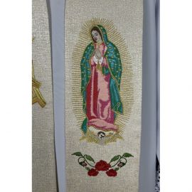 Stuła haftowana Matka Boska z Guadalupe (17K) - Z POSTACIAMI - zdjęcie 2 - Stuła haftowana Matka Boska z Guadalupe (17K)