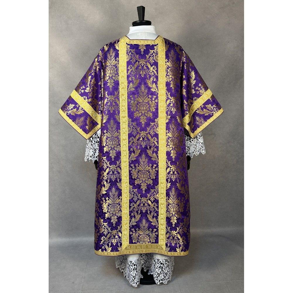 Dalmatyka rzymska fioletowa + stuła diakońska i manipularz (20K) - DALMATYKI - zdjęcie 2 - Dalmatyka rzymska fioletowa + stuła diakońska i manipularz (20K)