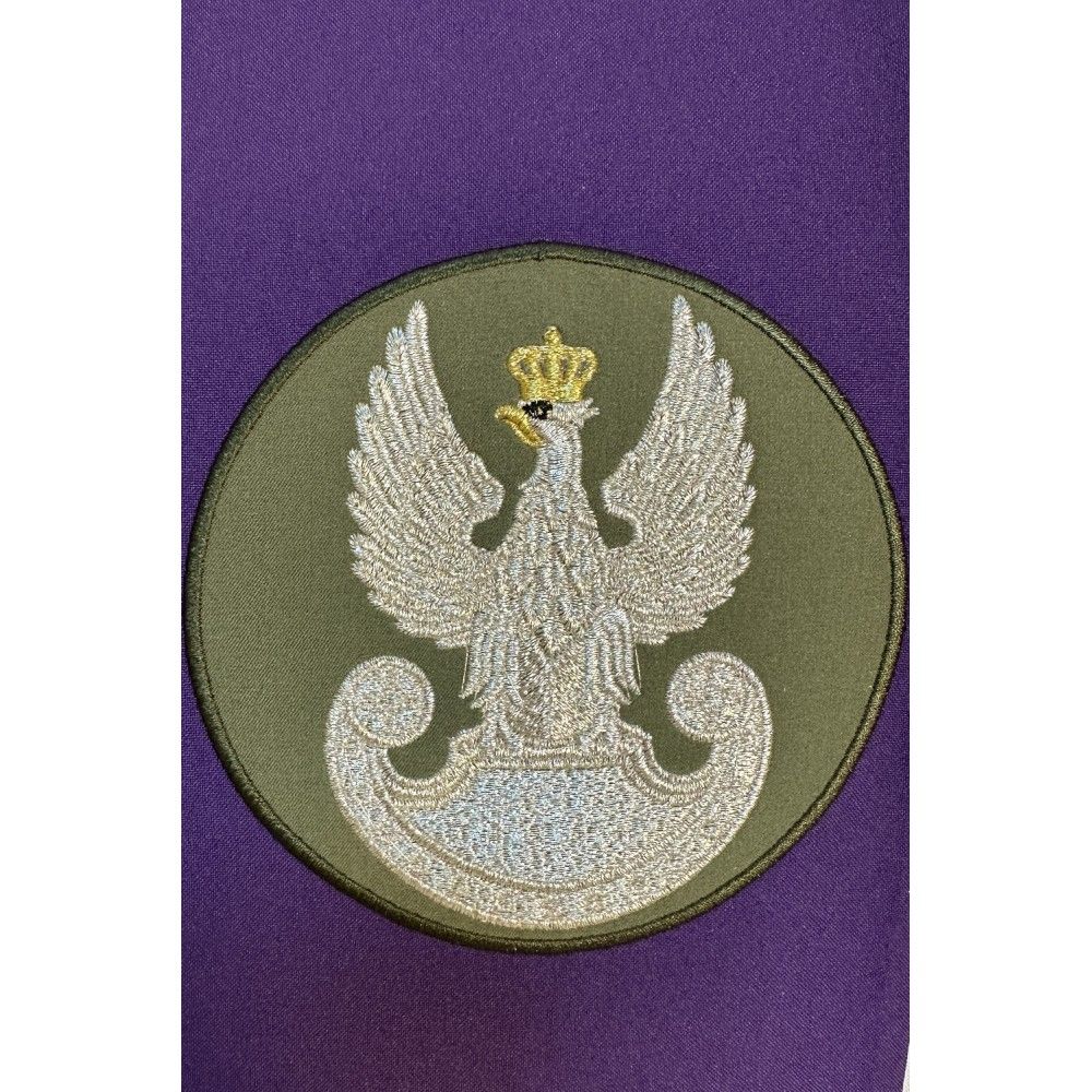 Stuła dwustronna haftowana Wojsko Polskie (23K) - Z POSTACIAMI - zdjęcie 5 - Stuła dwustronna haftowana Wojsko Polskie (23K)