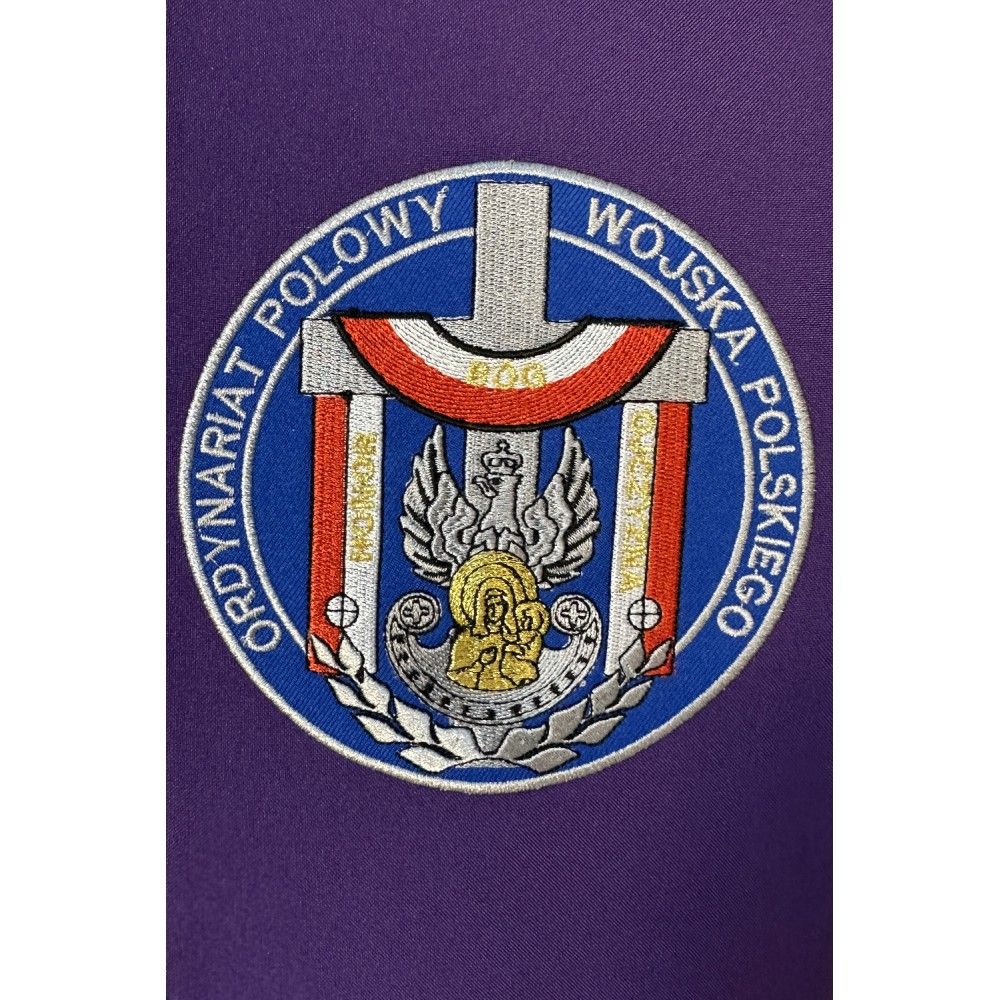 Stuła dwustronna haftowana Wojsko Polskie (23K) - Z POSTACIAMI - zdjęcie 6 - Stuła dwustronna haftowana Wojsko Polskie (23K)