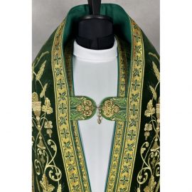 Kapa rzymska zielona ze stułą (26K) - KAPY LITURGICZNE - zdjęcie 5 - Kapa rzymska zielona ze stułą (26K)