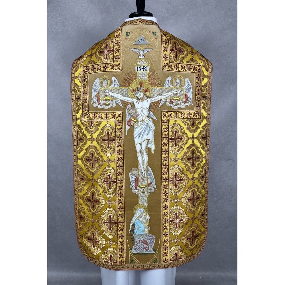 Ornat rzymski + Stuła, Manipularz, Bursa i Welon na kielich (27K) - ORNATY WIELKANOCNE - zdjęcie 5 - Ornat rzymski + Stuła, Manipularz, Bursa i Welon na kielich (27K)