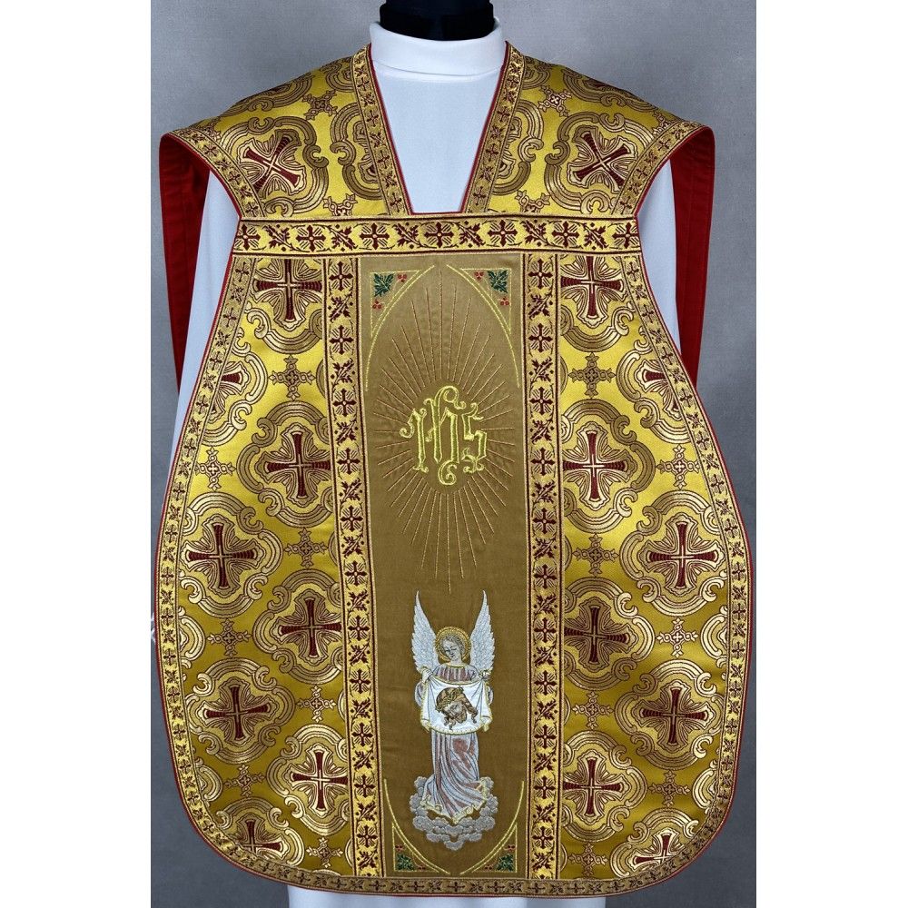 Ornat rzymski + Stuła, Manipularz, Bursa i Welon na kielich (27K) - ORNATY WIELKANOCNE - zdjęcie 3 - Ornat rzymski + Stuła, Manipularz, Bursa i Welon na kielich (27K)