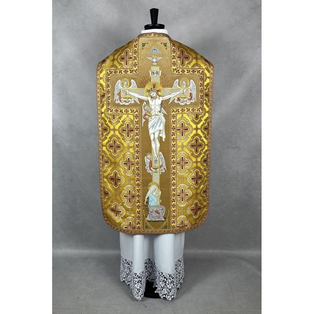 Ornat rzymski + Stuła, Manipularz, Bursa i Welon na kielich (27K) - ORNATY WIELKANOCNE - zdjęcie 4 - Ornat rzymski + Stuła, Manipularz, Bursa i Welon na kielich (27K)