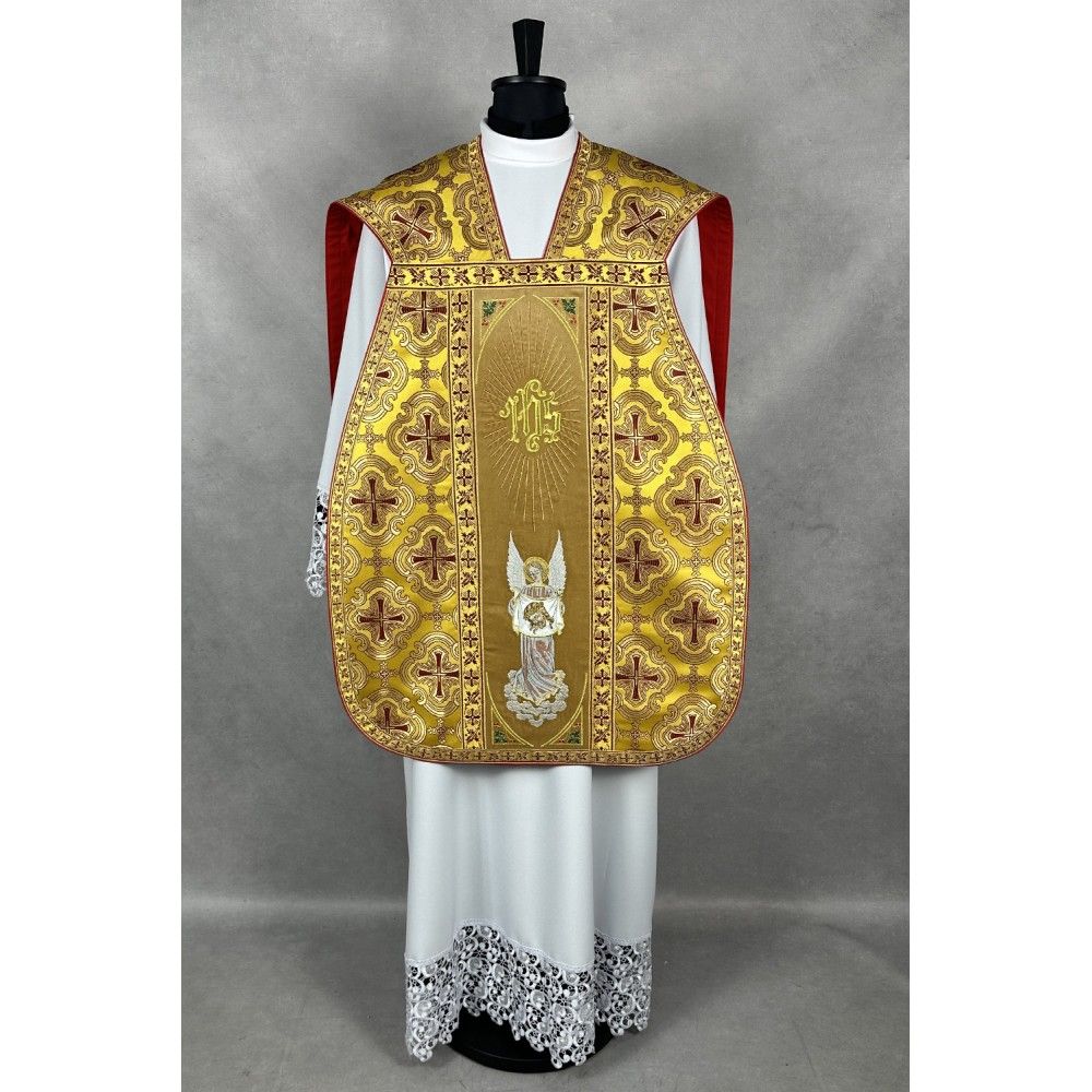 Ornat rzymski + Stuła, Manipularz, Bursa i Welon na kielich (27K) - ORNATY WIELKANOCNE - zdjęcie 2 - Ornat rzymski + Stuła, Manipularz, Bursa i Welon na kielich (27K)