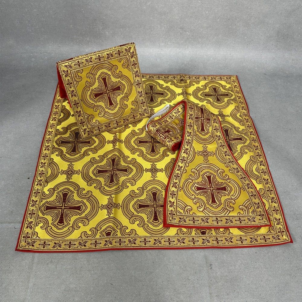 Ornat rzymski + Stuła, Manipularz, Bursa i Welon na kielich (27K) - ORNATY WIELKANOCNE - zdjęcie 7 - Ornat rzymski + Stuła, Manipularz, Bursa i Welon na kielich (27K)